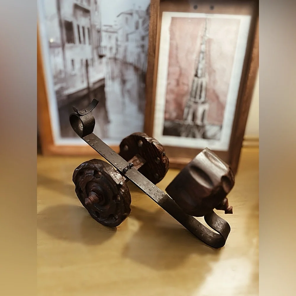 Vintage Spanish Brutalist Wine Holder & 32oz Pluto Water Bottle Set